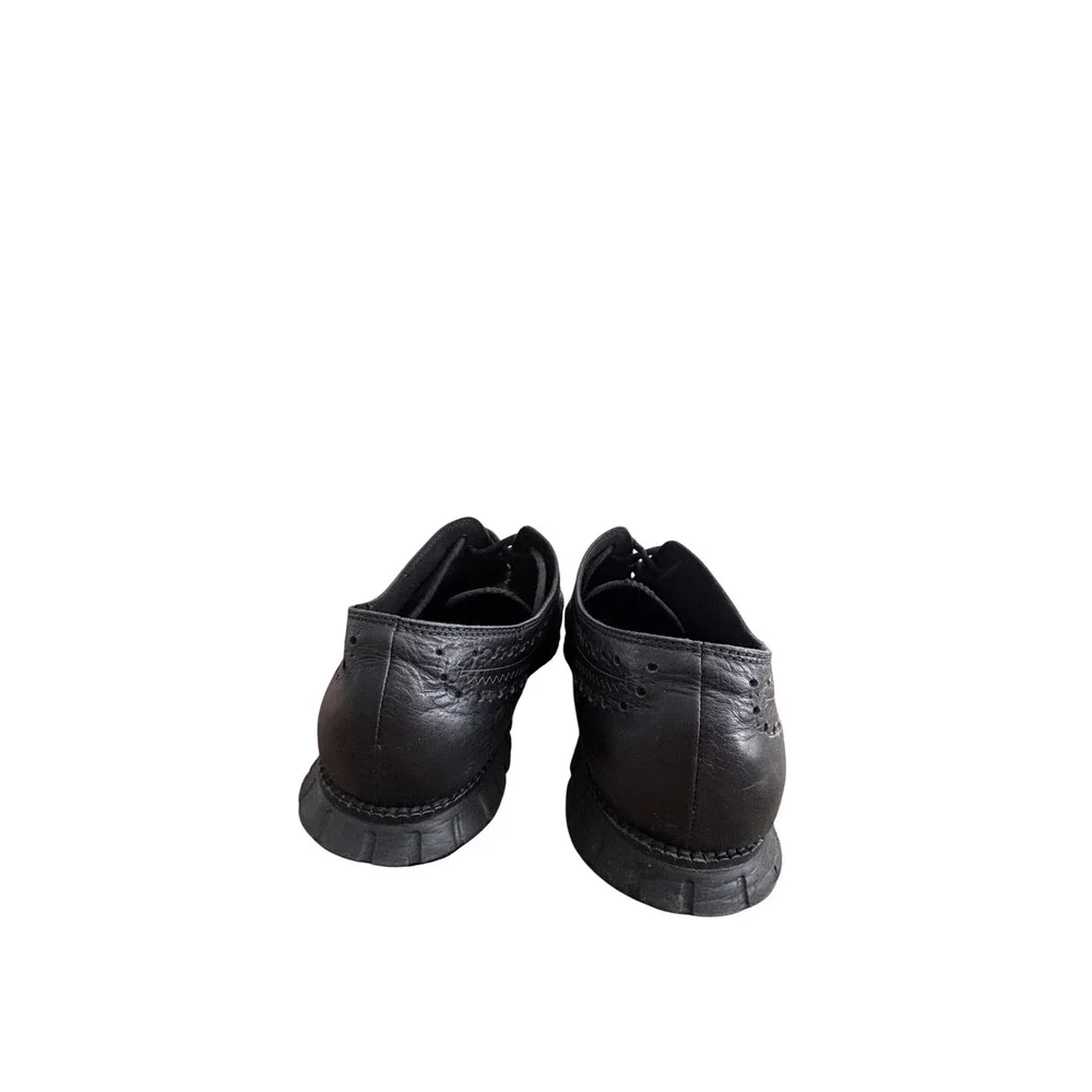 Cole Haan Zerogrand Wingtip Oxford Black Leather Shoes Mens 11.5 M